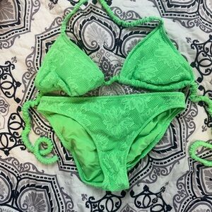 Aerie Light Green Bikini Top